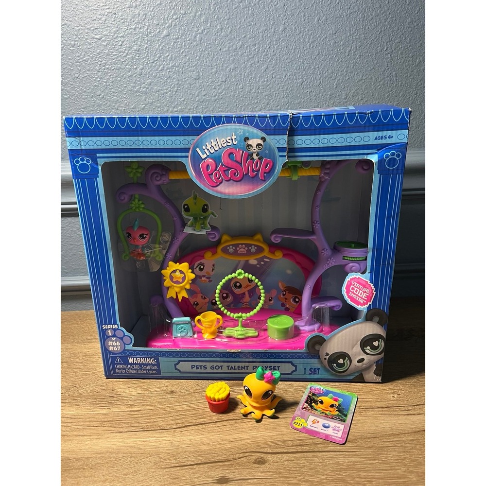 Littlest Pet Shop ‎ Pets Got Talent Playset Parakeet#66 Octopus #231